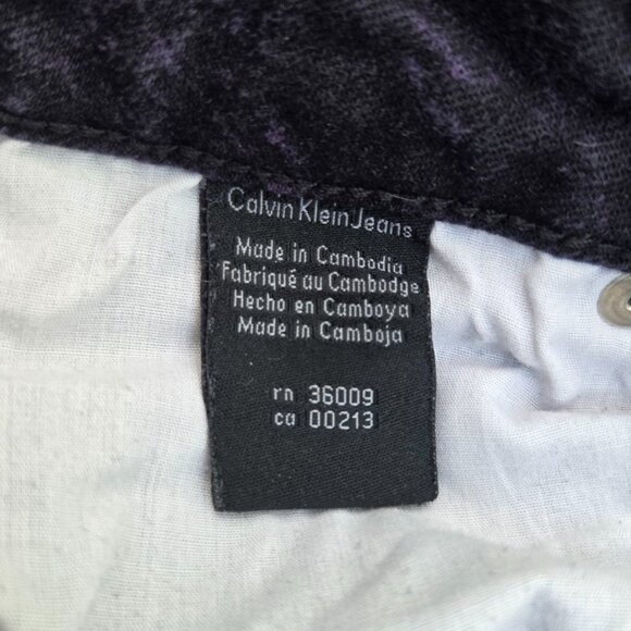 Calvin Klein Ankle Skinny Jeans - Black & Purple - Size 30/10 - Picture 3 of 6